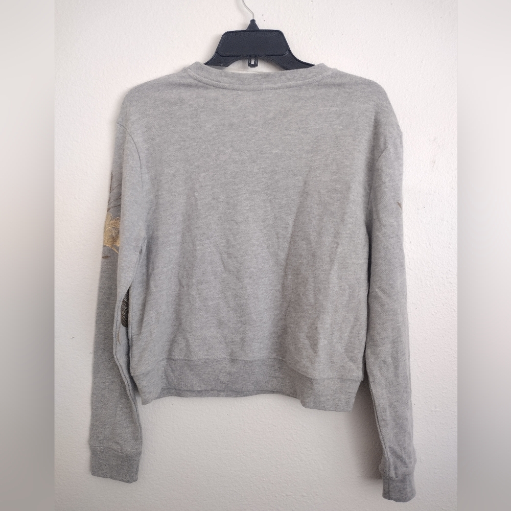 Disney Mulan Grey Gold Copper Floral Sweatshirt Size Small - Picture 10 of 10